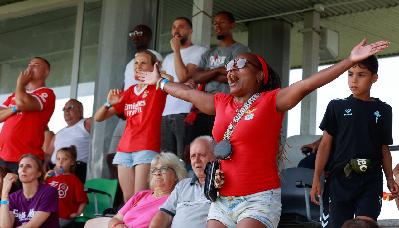La afición del Benfica durante la final