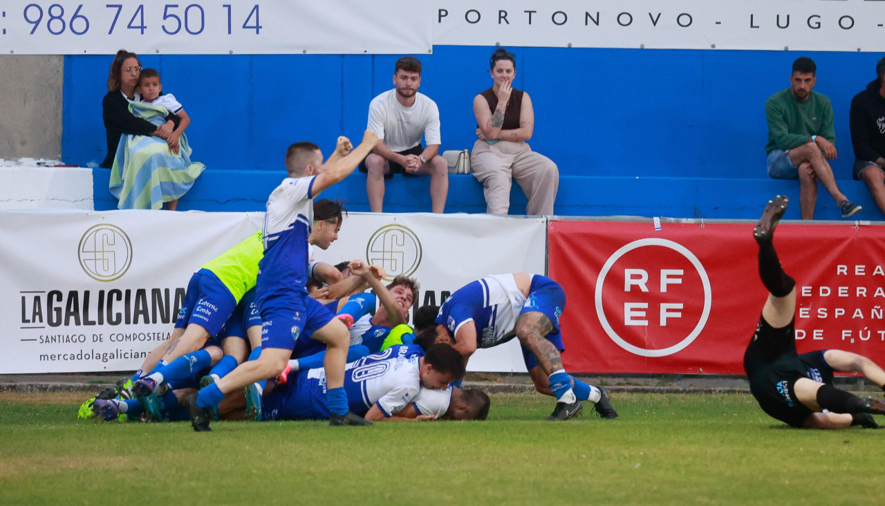 La celebración de un gol que pone la guinda a un curso ya histórico