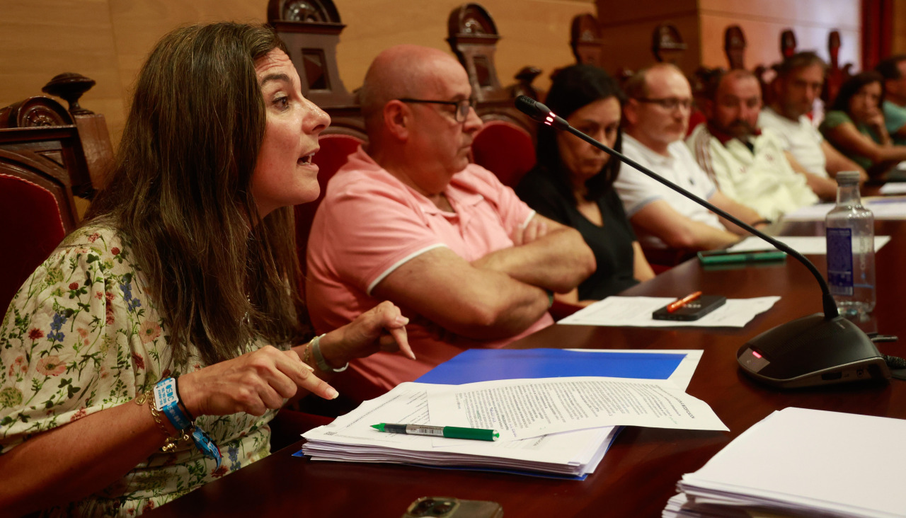 La portavoz popular, Sabela Fole, en una intervención en Pleno