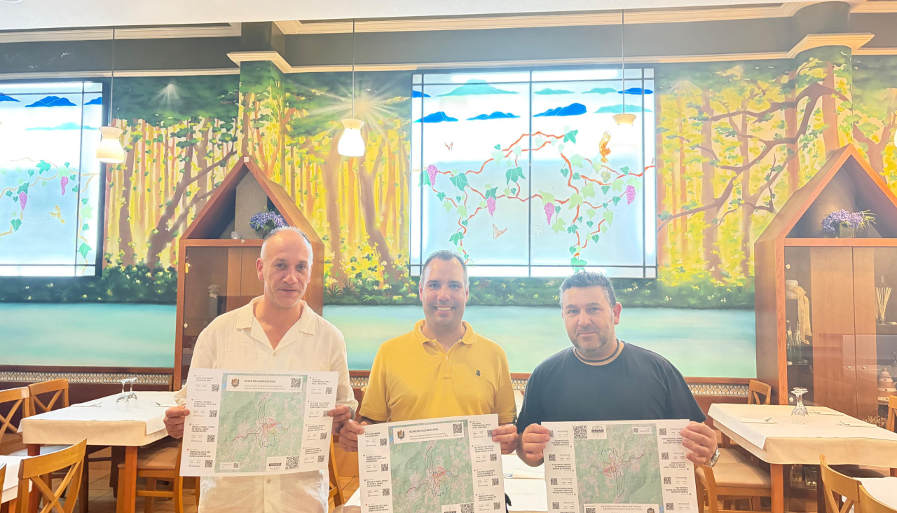 Presentación de los mapas y los manteles con las rutas caldenses