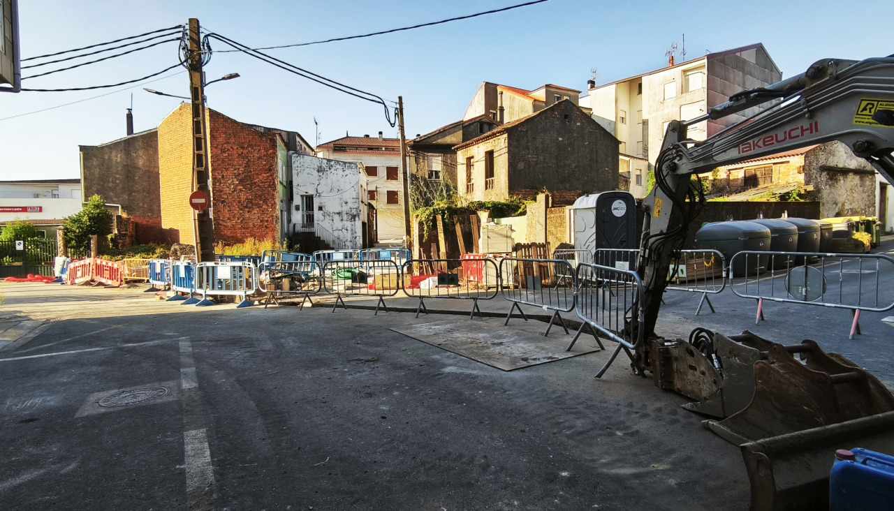 Estado actual de las obras en la Rúa Carlos Maside