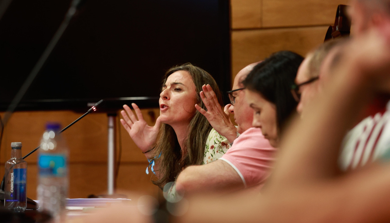 La líder de los populares, durante una intervención en Pleno