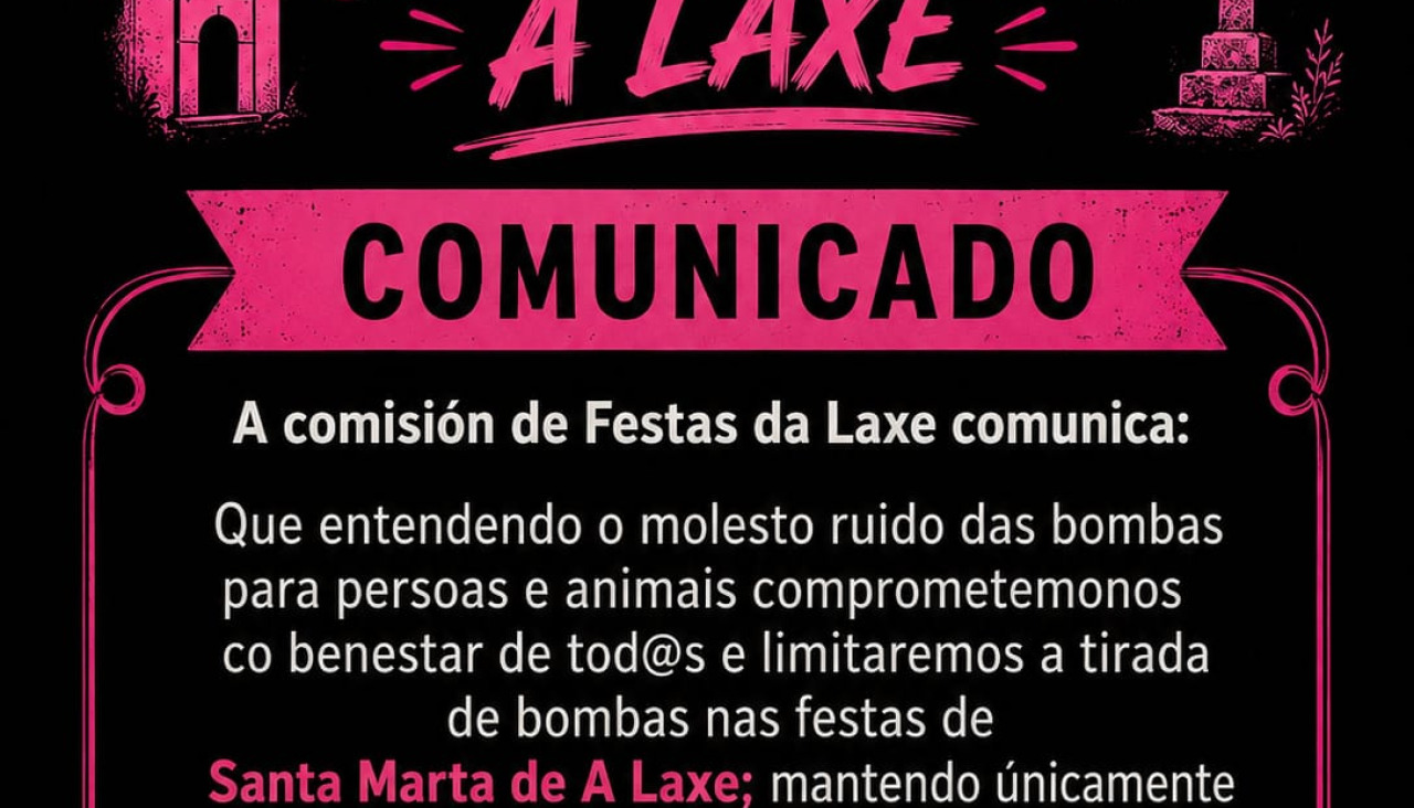 Cartel con el comunicado