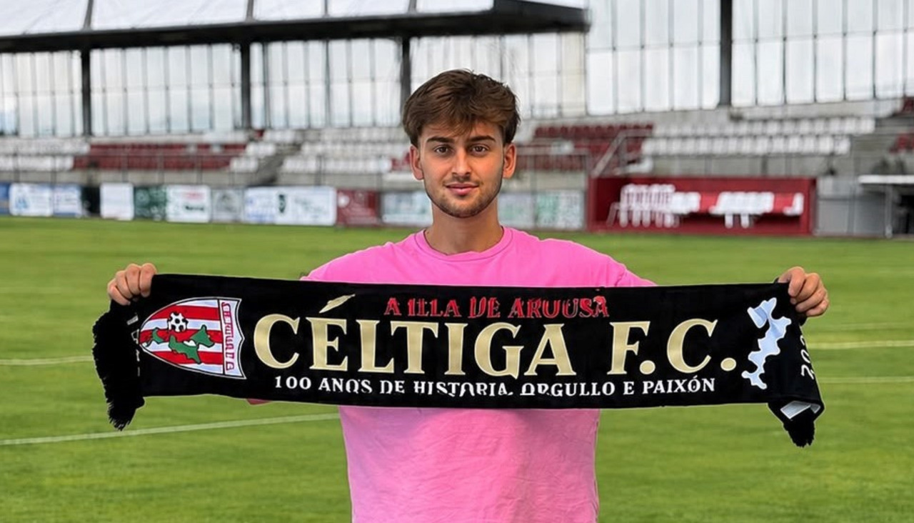 Fran López, de 24 años, llega al Céltiga tras marcar 16 goles esta temporada en el Gran Peña. que acabó sexto