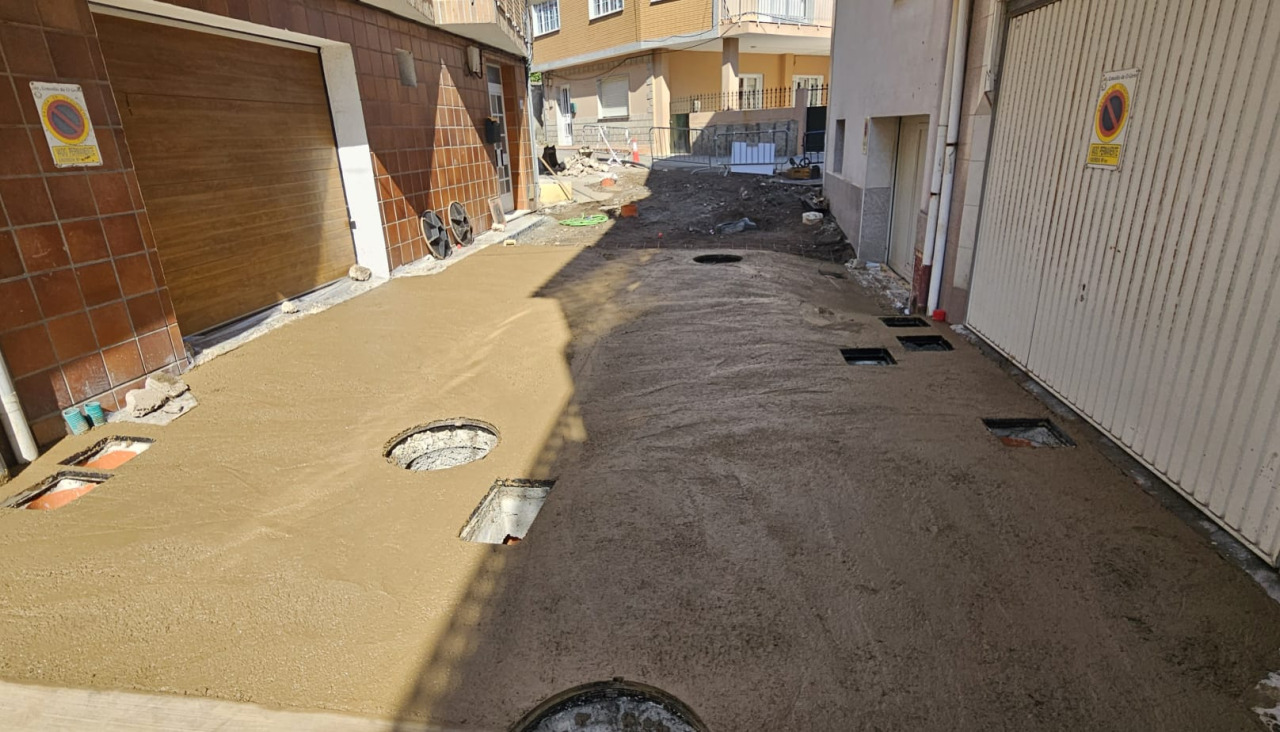 Una de las calles donde se realizan los trabajos