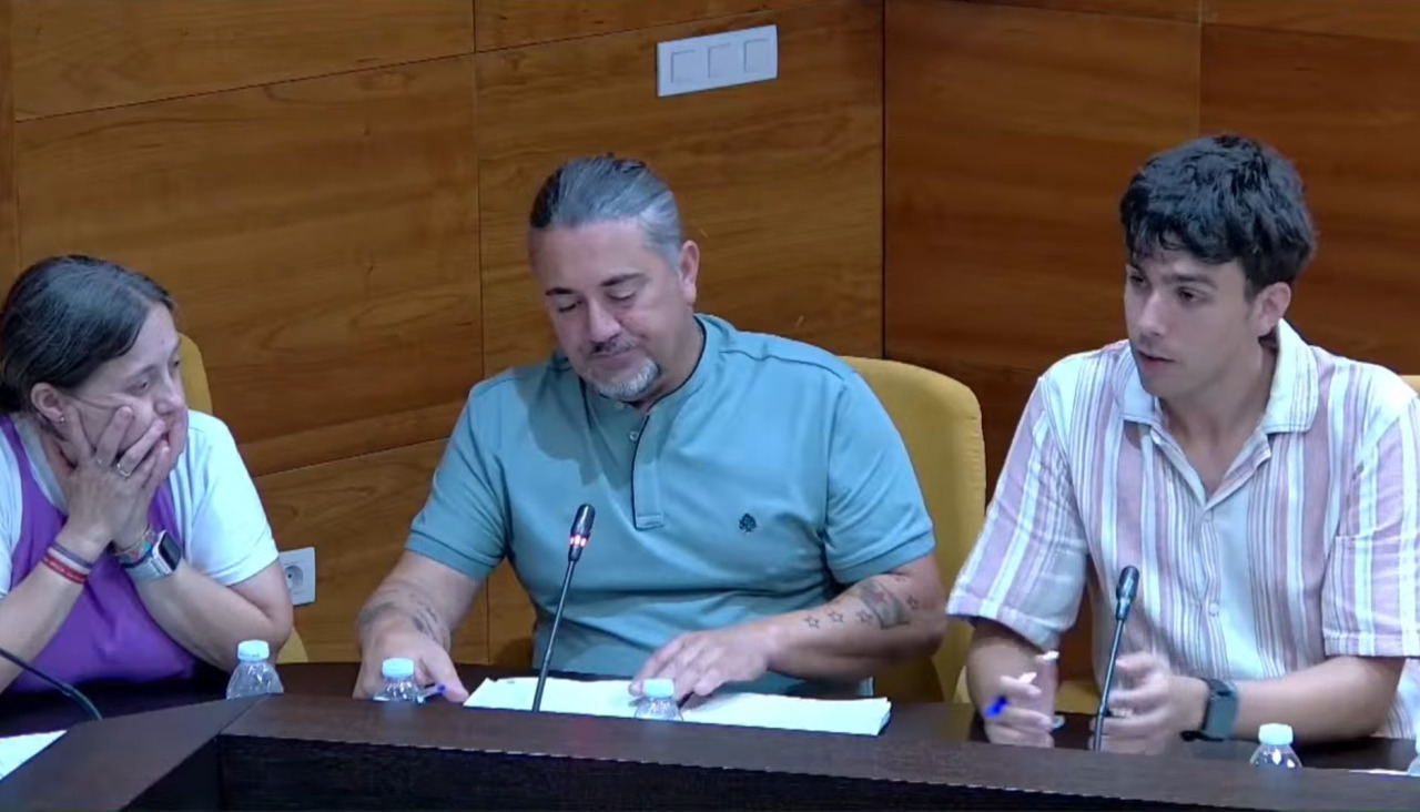 Miembros del BNG de Sanxenxo en un Pleno de la Corporación
