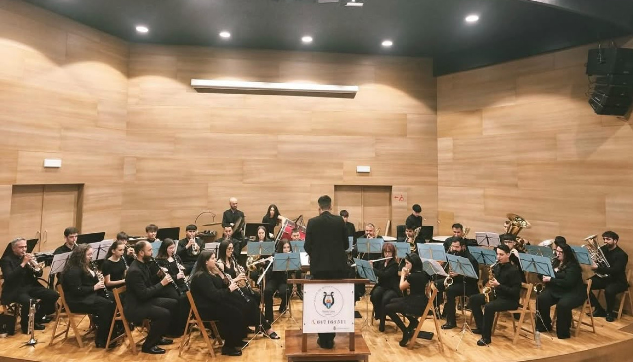 La Banda Nova Lira de Moraña en uno de sus conciertos