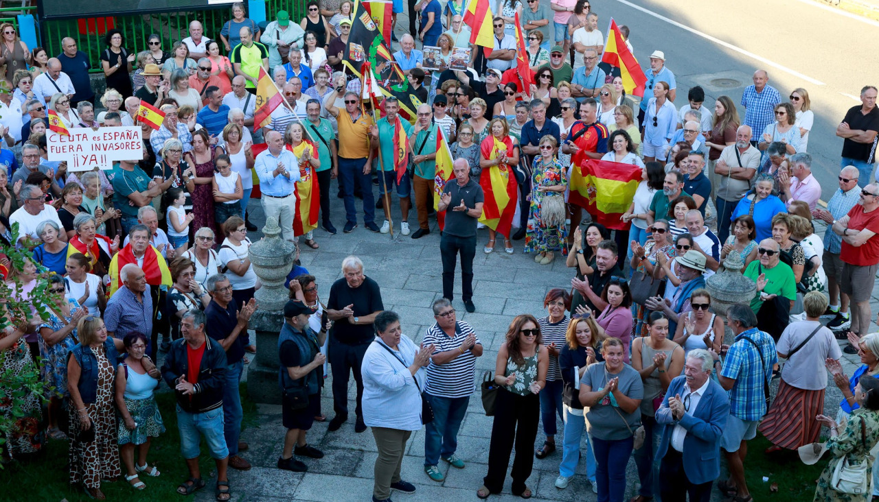 Un momento de la concentración en Vilanova de Arousa