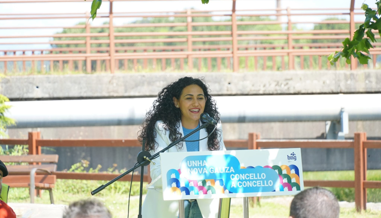 La edil nacionalista Rosana Domínguez, durante un acto