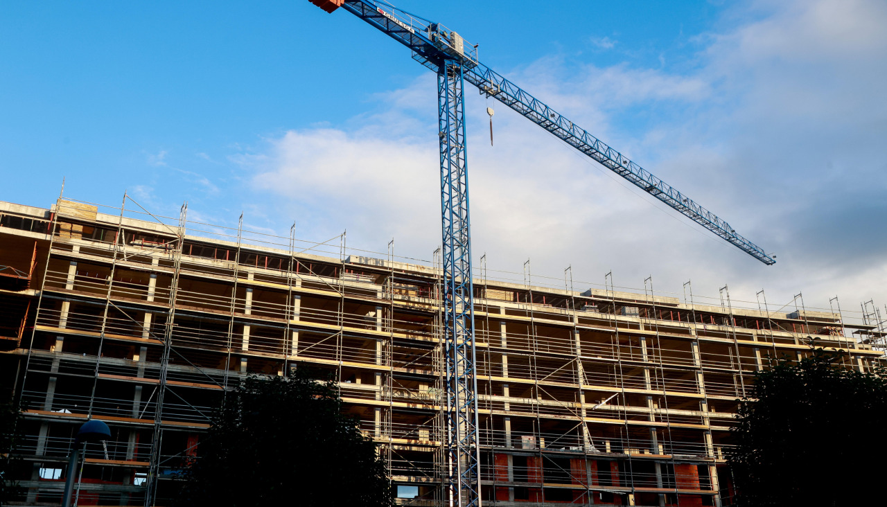 Un edificio en construcción en Vilagarcía