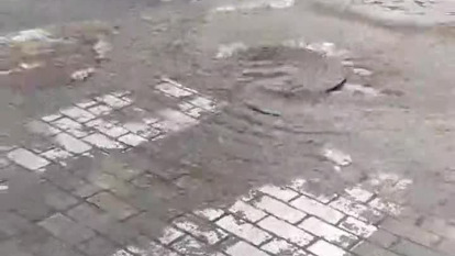 Calles de Cuntis anegadas