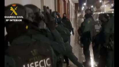 Los efectivos actuando durante la operación