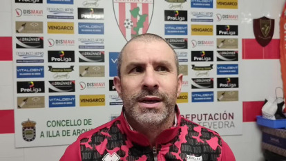 El entrenador del Céltiga, Luis Carro, analiza la victoria de su equipo ante el Estradense