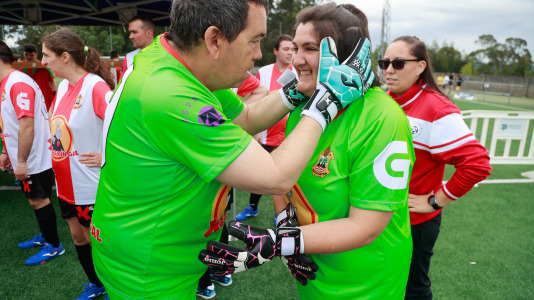 Xornada de fútbol inclusivo no campo de Berdón