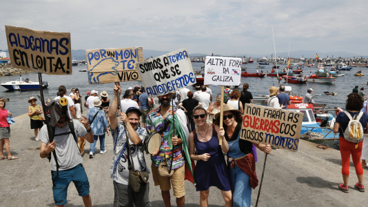 Manifestación en A Illa