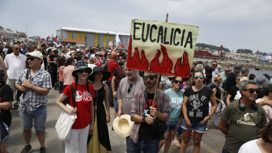 Manifestación en A Illa