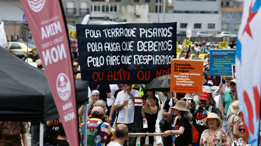 Manifestación en A Illa