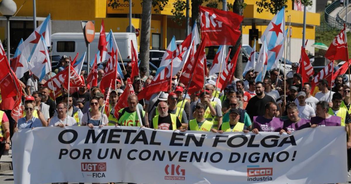 Seguimiento masivo de la huelga del metal